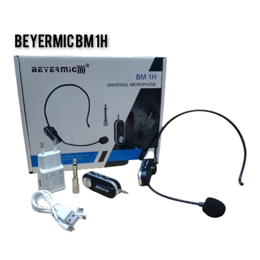 MIC WIRELESS HEADSET BEYERMIC BM 1H WIRELESS MICROPHONE BANDO PORTABLE