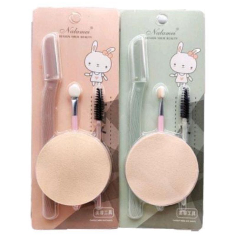 Sponge face spon bedak brush eyeshadow rapor pencukur alis sikat bulu