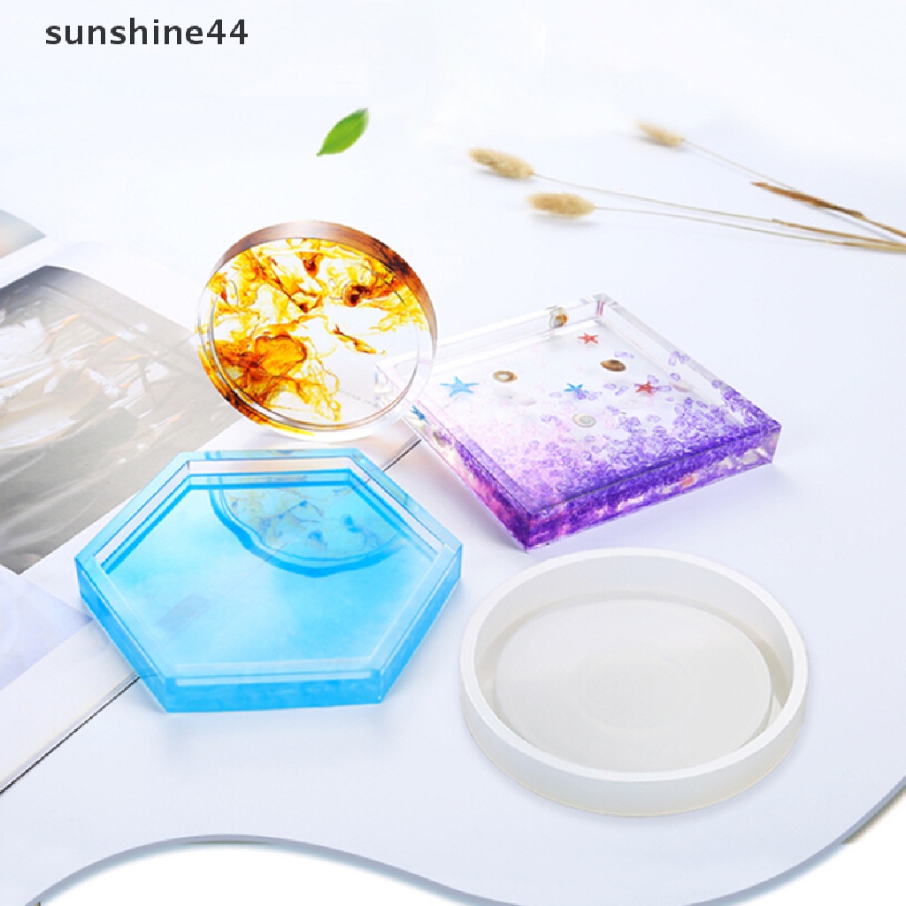 Sunshine Coaster / Tatakan Gelas Bahan Silikon Resin Untuk Membuat Perhiasan