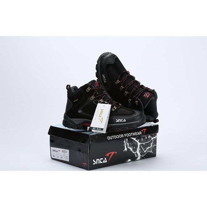 Sepatu Gunung Snta 469 Black Red - Adventure Trekking/Hiking/Outdoo
