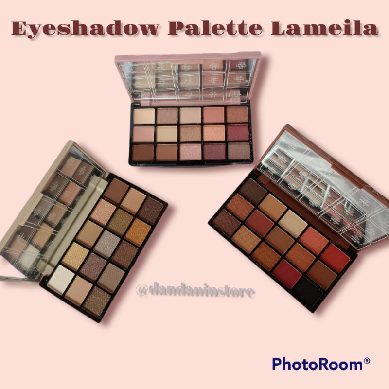 EYESHADOW PALLETE LA MEI LA 15 WARNA NATURAL SHIMMERY AND MATTE