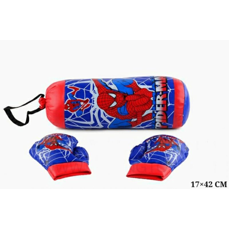 YY106-1 MAINAN SPIDERMAN BOXING TOYS / MAINAN SARUNG TINJU ANAK + SAMSAK TINJU