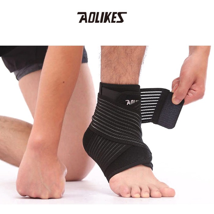 AOLIKES 4546 Ankle Support + Wrap / Ankle Brace - Deker Pelindung Engkel Kaki, Pergelangan Kaki
