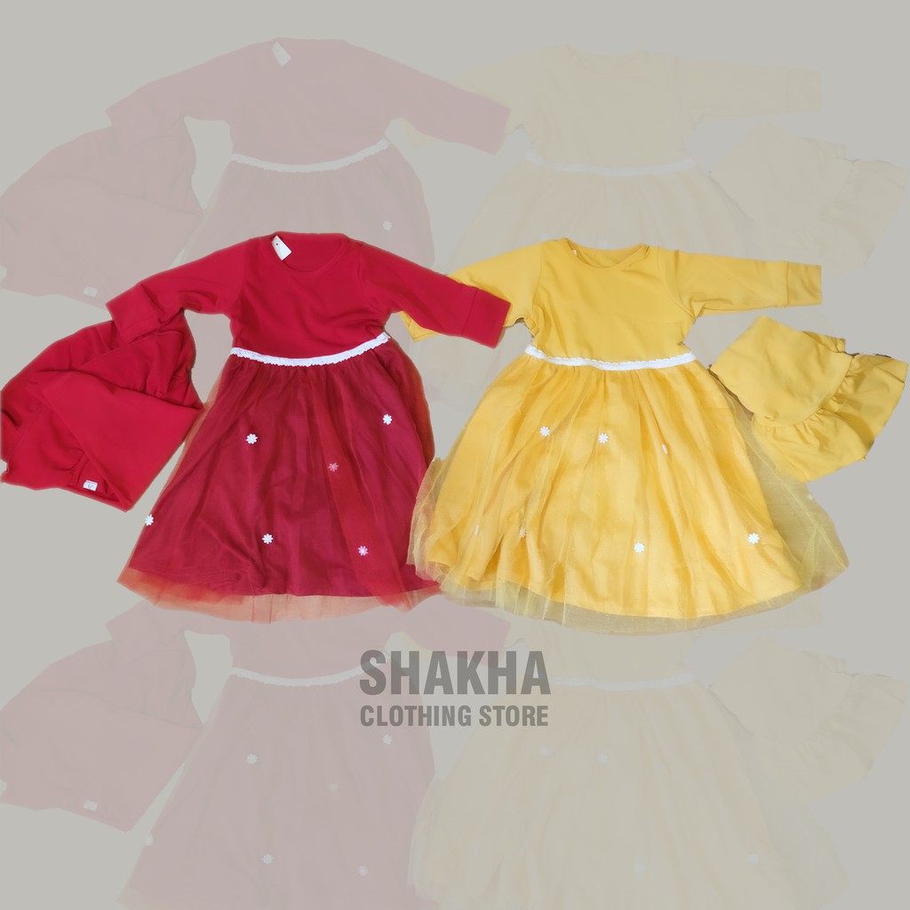 Baju Muslim Anak perempuan, baju muslim brokat bayi newborn, gamis tille bayi, Baju muslim Usia 0 -2