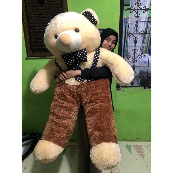 Boneka Teddy Bear BESAR Jojon  FLUFFY PLUFY PREMIUM 1.4Meter Label SNI