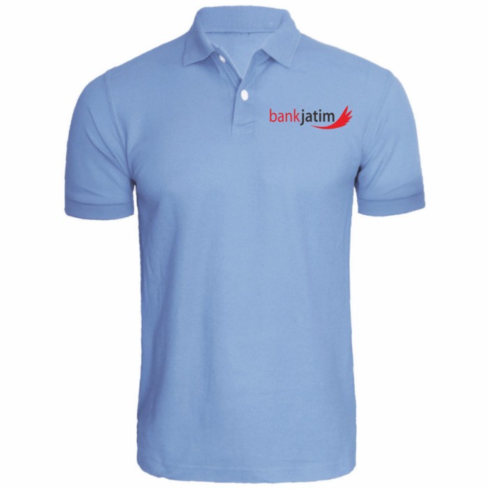 KAOS POLO SHIRT BAJU KERAH DISTRO BANK JATIM POLOS CUSTOM INDONESIA BAHAN BERKELAS