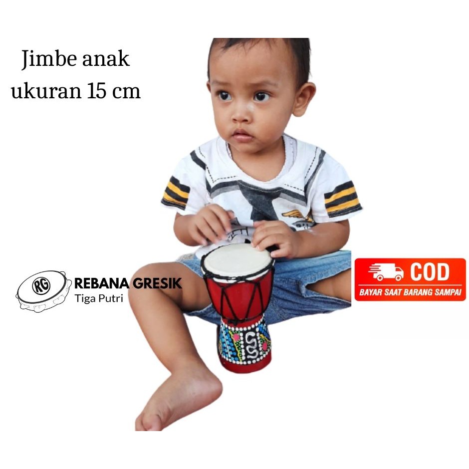 Alat Musik Jimbe / Gendang / Alat Musik Tradisional / Jimbe uk. 15 cm