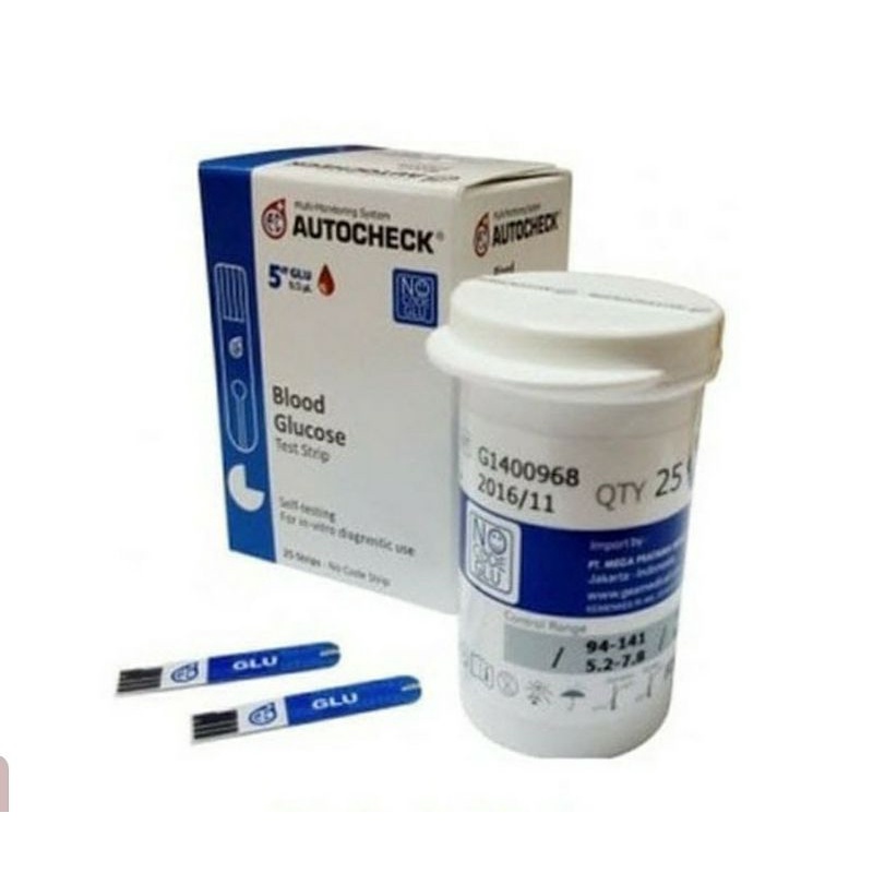 Test Strip Glucose Test Cek Gula Darah Refill Isi 25 Strip Autocheck