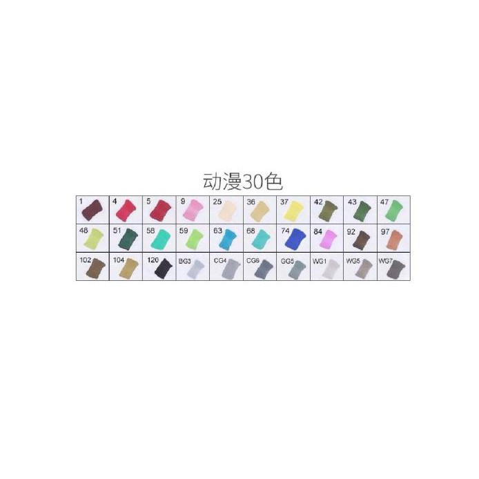 

TOUCHFIVE MARKER 30 COLOR / TWIN MARKER BRUSH PEN ART COPIC 30 WARNA - HITAM