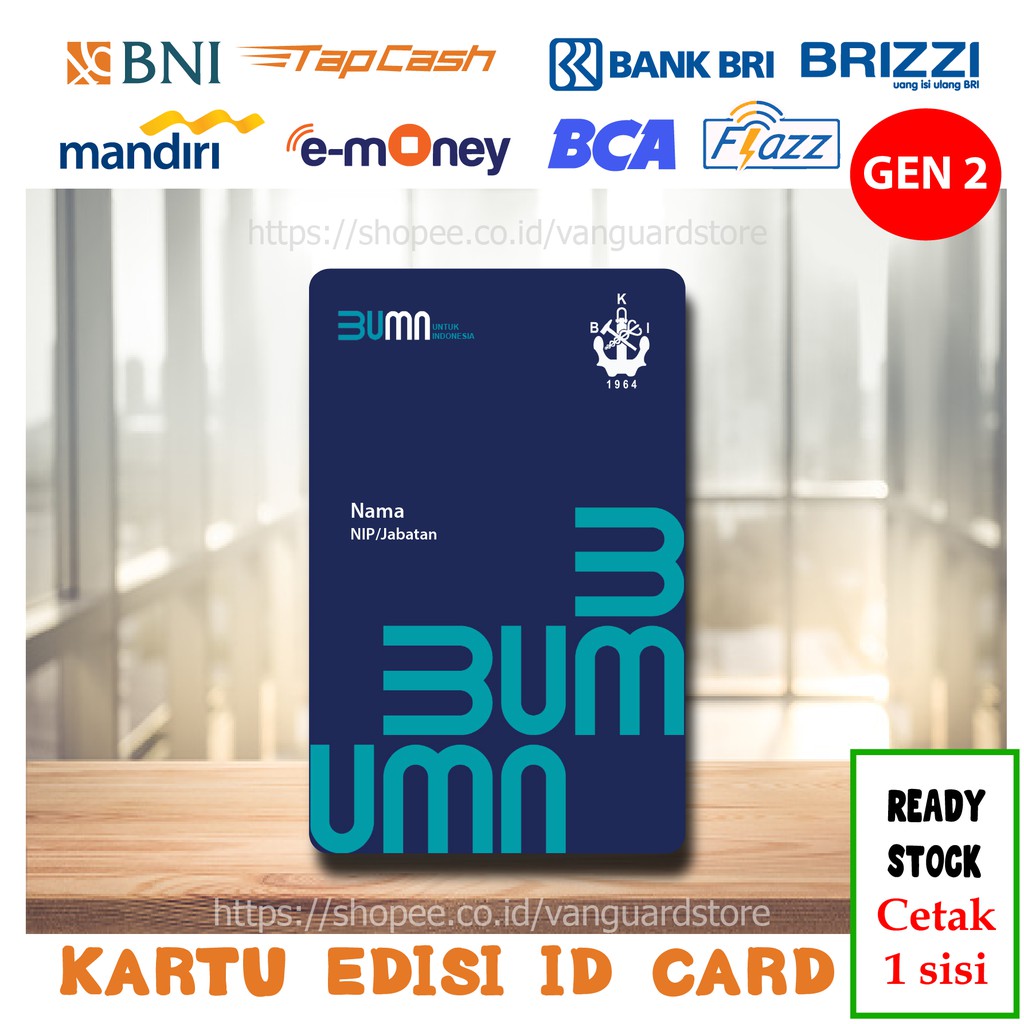 KARTU E MONEY E TOLL ID CARD BKI NEW KARTU MANDIRI EMONEY BNI TAPCASH BRI BRIZZI FLAZZ BCA - 1 SISI