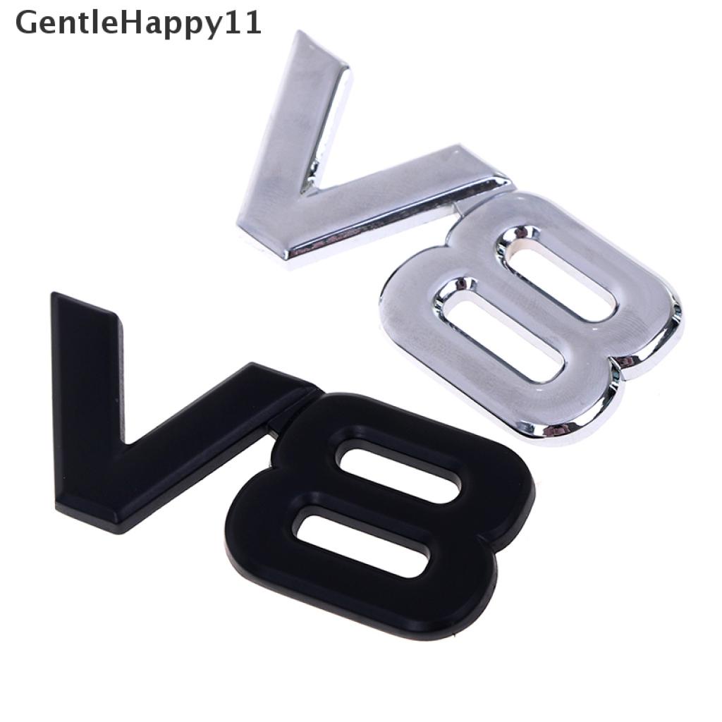 Gentlehappy Stiker Emblem Logo V8 3D Bahan Metal Alloy Untuk Mobil