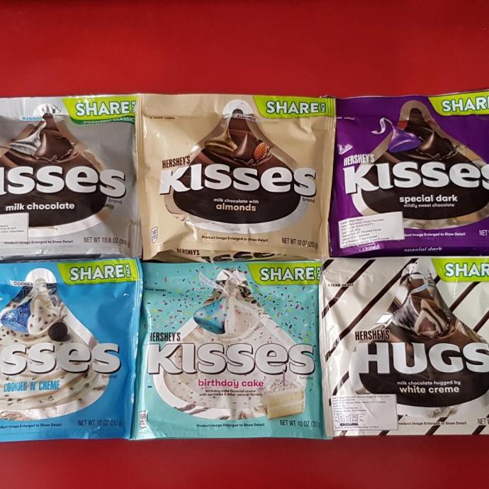 

PROMO HERSHEY KISSES CHOCOLATE COKLAT DENGAN RASA DARK/COOKIES/MILK USA - SPECIAL DARK