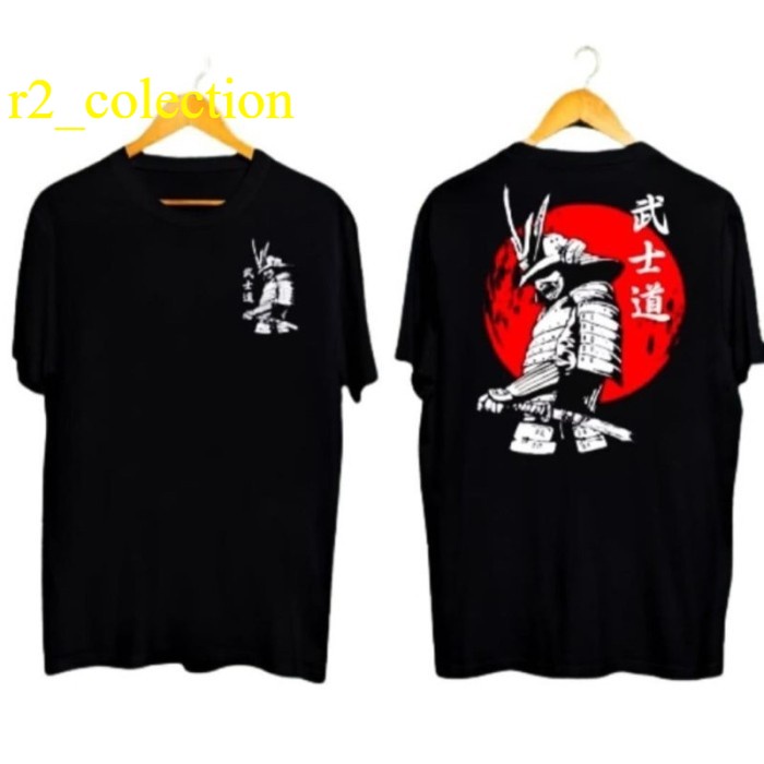 kaos samurai ronin jepang | kaos motif jepang samurai / KAOS SAMURAI - Hitam, L