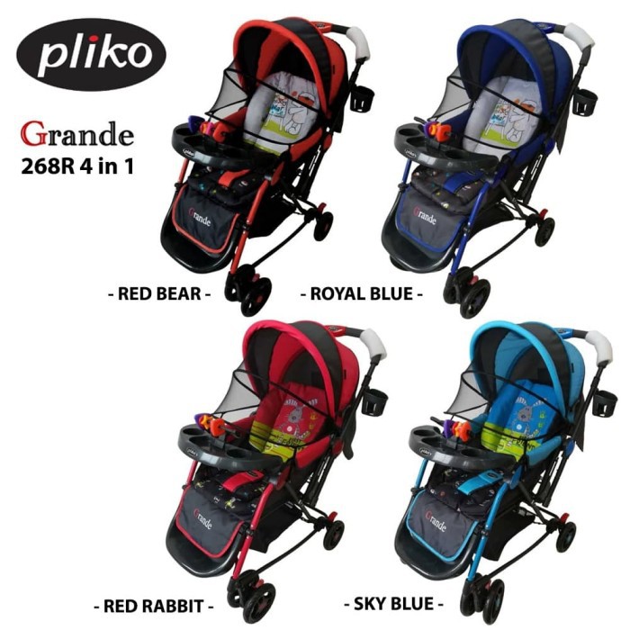 Jual Baby Stroller Pliko Grande B/S 268R - Orange - Produk : Smart Kiddo