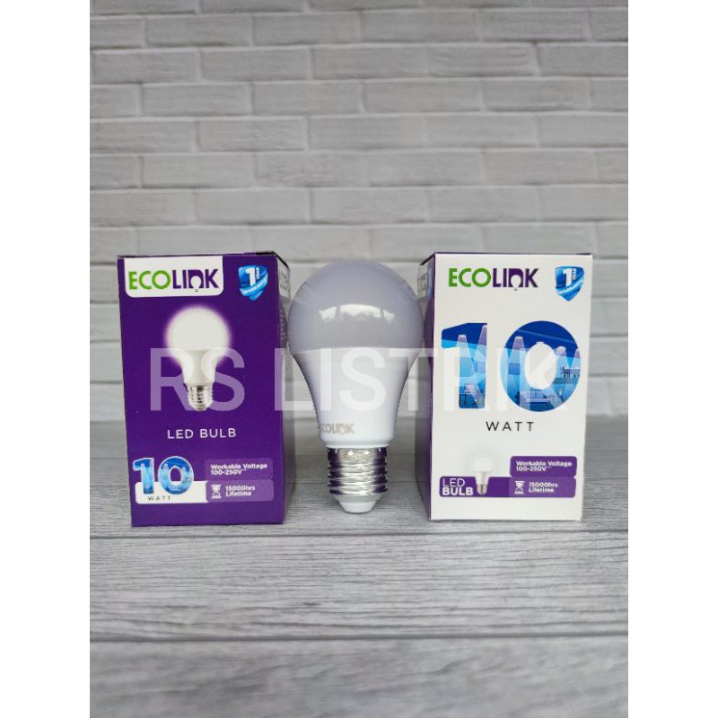 Ecolink Lampu LED Bulb 10 watt 10W CAHAYA PUTIH 6500K