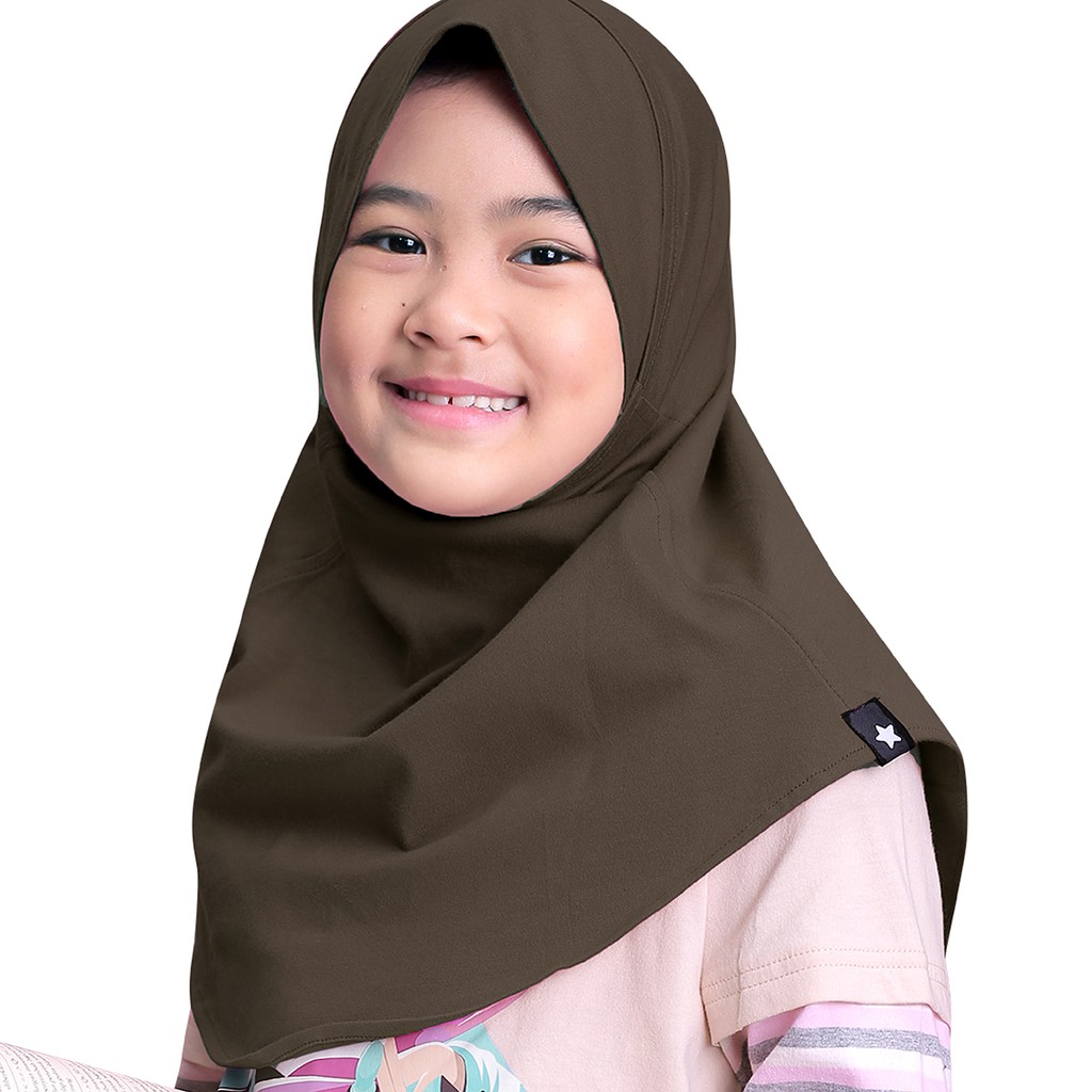  JILBAB  AFRAKIDS JA028 Coffee  Brown Shopee Indonesia