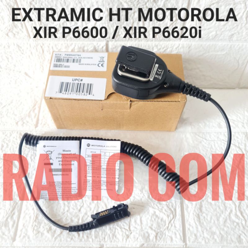 EXTRAMIC HT MOTOROLA XIR P6620i P6620 XIR P6600 / PTT MIC HT XIR P6620i P6600 / HAND MIC HT MOTOROLA XIR P6620 P6620i P6600