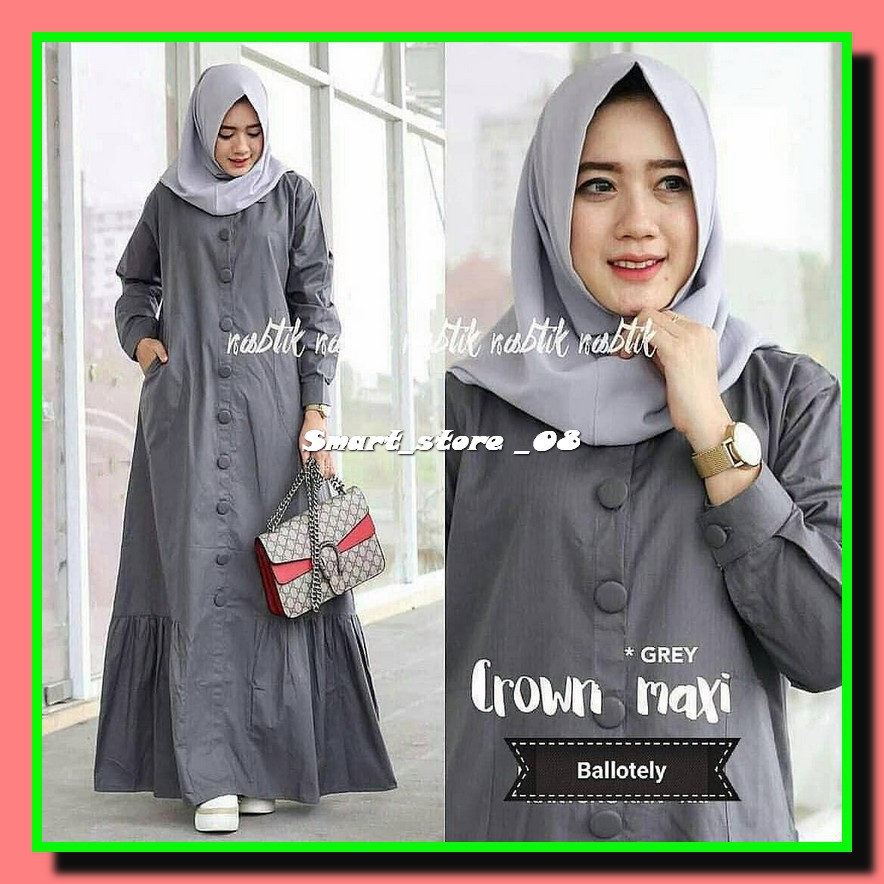 NISA SABYAN Gamis Modern Busana Muslim Wanita Terbaru AUDREY Ori LTS B9T2 Polos Benhur MOSCREPE