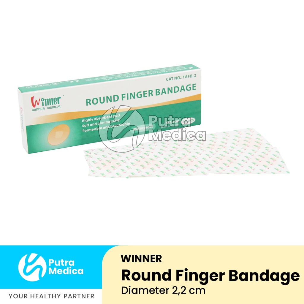 Winner Round Finger Bandage - 1 Box / Plester Bulat Anti Air