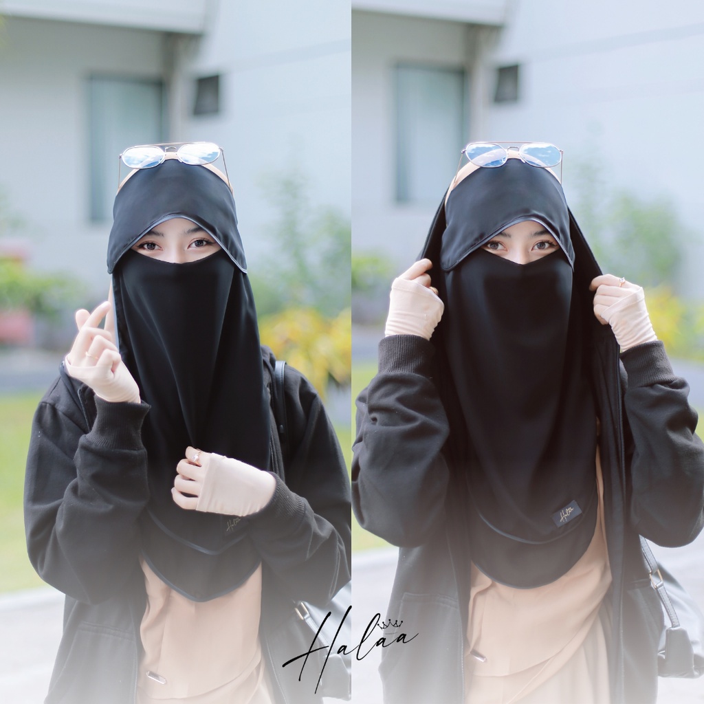 CADAR NIQAB BANDANA PONI AALIYAH SIFON SILKY / SIFON PREMIUM BY HALAA