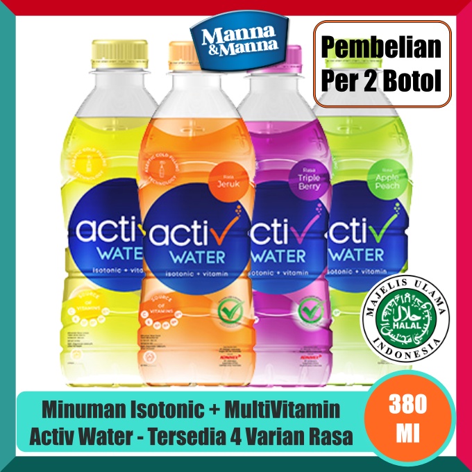 

Minuman Isotonik + Multivitamin Activ Water - 2 Botol x 380 Ml