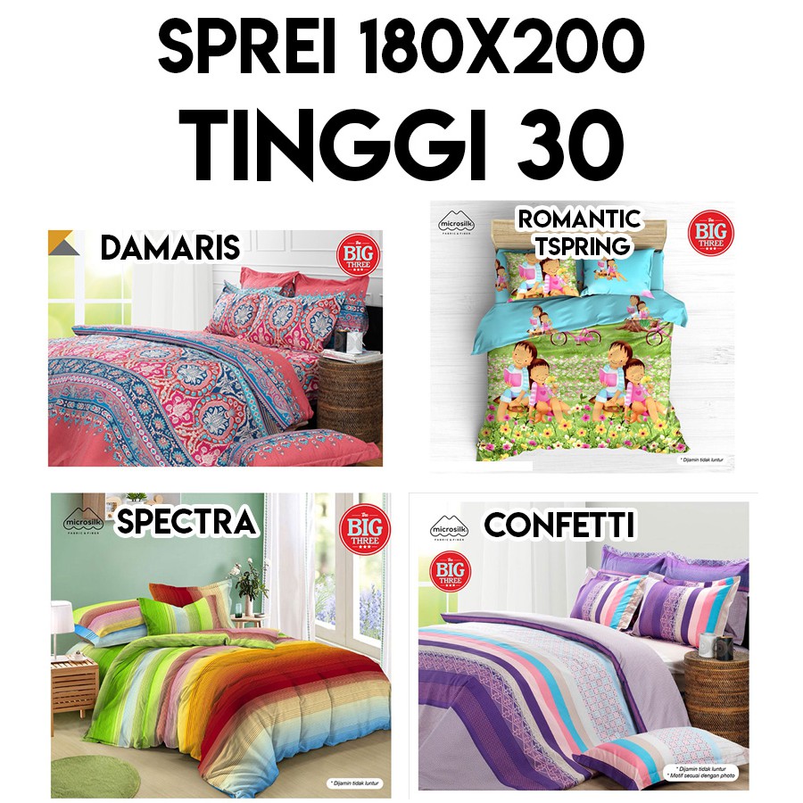 KENDRA Sprei Tinggi 30 cm 180x200 160x200 motif Blue Owls Cat Alley Forest Friend Nessa Sweet Dream Scarlet Cute Owl Green Grey Elsa Edenia Love Weekend Monstera Tropicana - King 180, 160 T30 SP