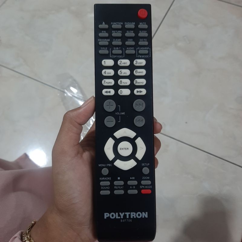 REMOTE REMOT DVD HOME TEATER POLYTRON SPK MODE ORIGINAL ASLI