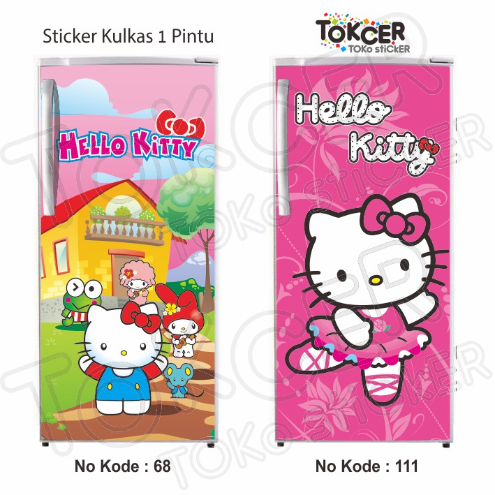 Sticker Kulkas 1 Pintu dan 2 Pintu HELLO KITTY