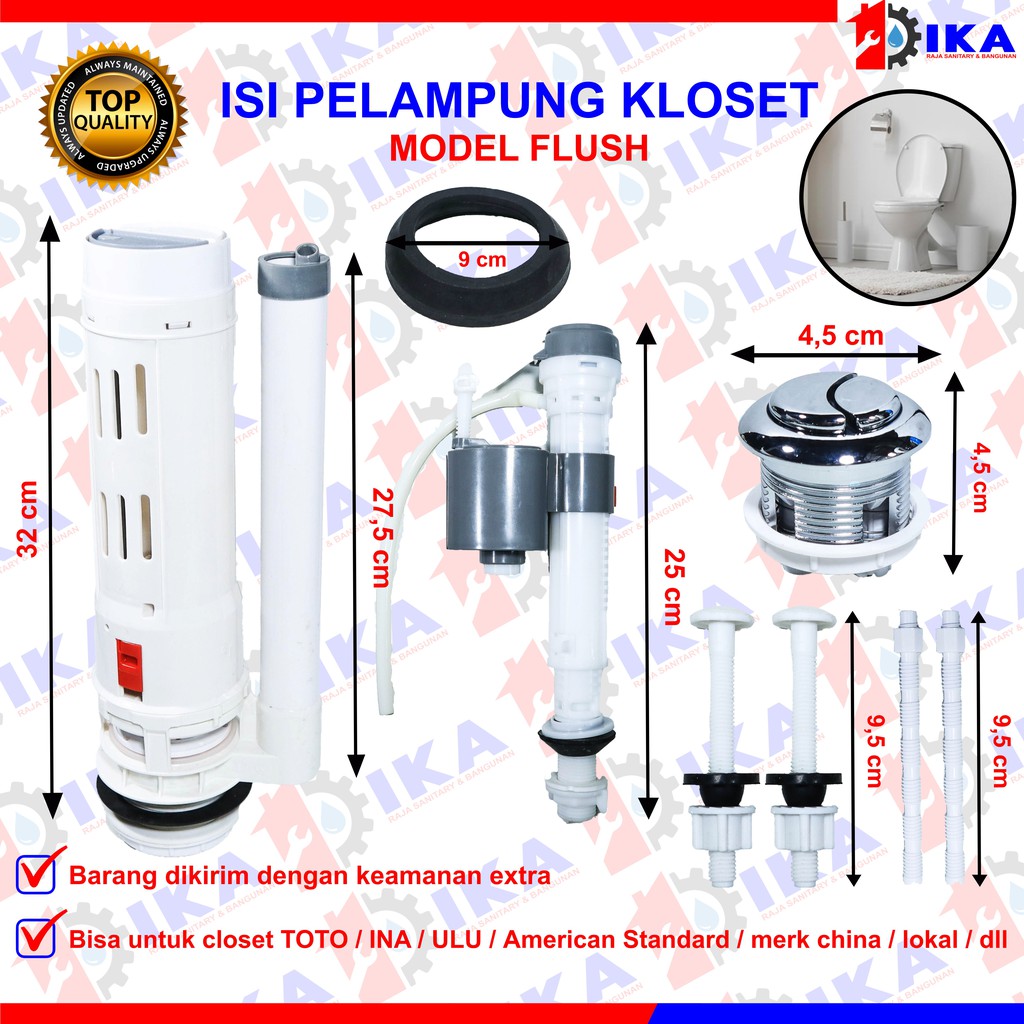 ISI PELAMPUNG KLOSET / PELAMPUNG TEKAN 2 TOMBOL FLUSHING CLOSET ALAT SPAREPART CLOSET DUDUK