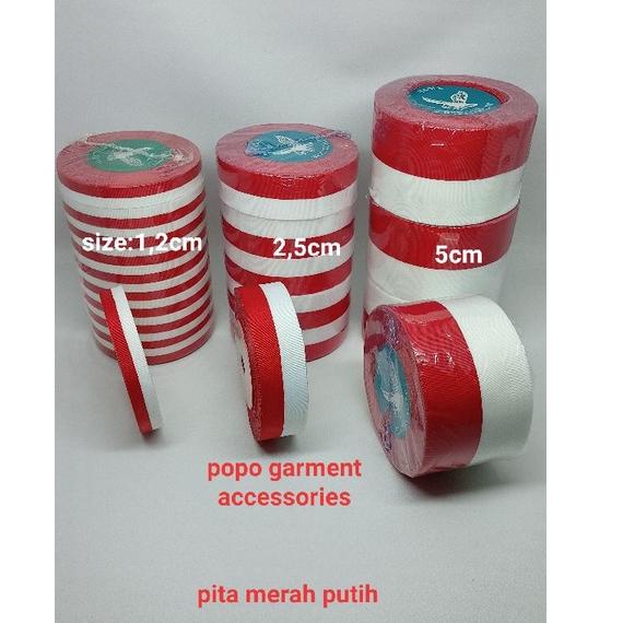 

➬zz Dijual Murah✺➬ pita merah putih 1inchi ( 2.5cm ) -/+25 yard W79 ⋆