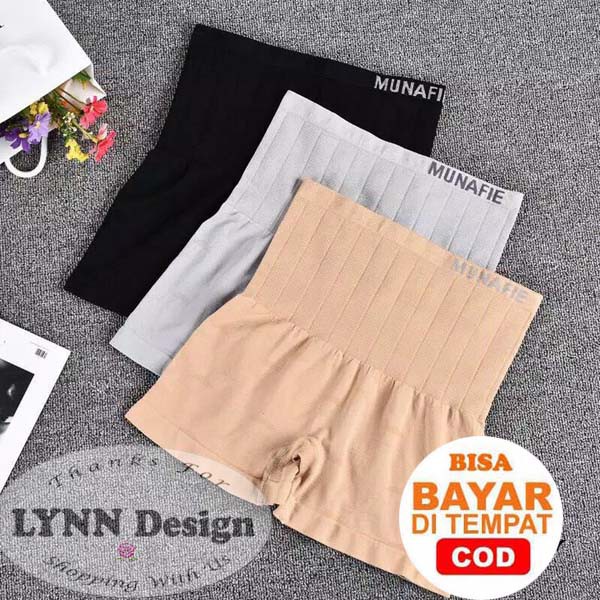  Munafie  HIGH Waist BOXER celana  dalam KORSET Pengecil 