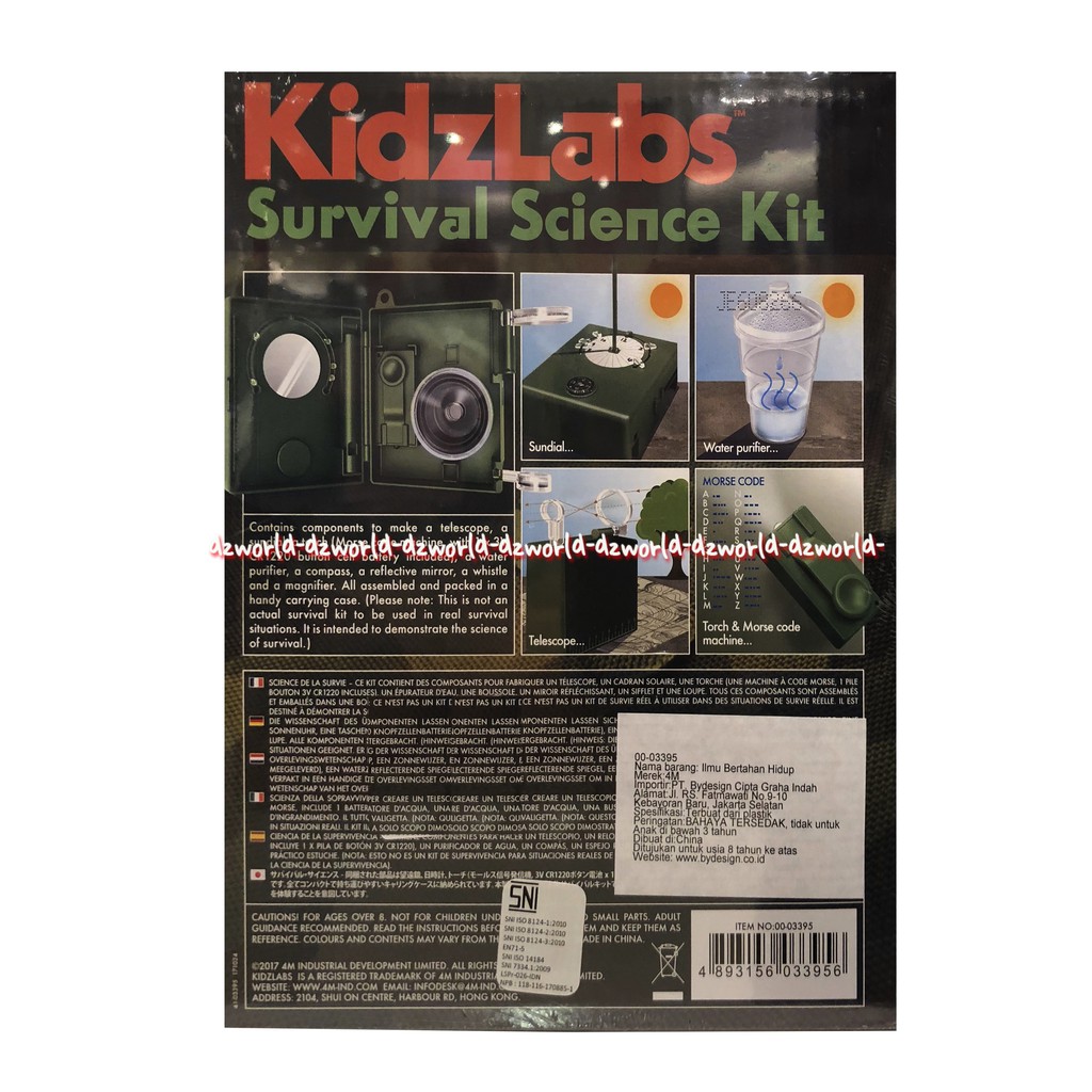 Kidzlabs Survival Science Kit 4M Mainan Science Untuk Bertahan Hidup