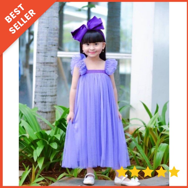 DRESS TUTU  PRINCESS CANTIK 2-7 TAHUN GRATIS BANDO / DRESS TUTU ANAK GAMAR / GAUN PESTA ANAK PREMIUM