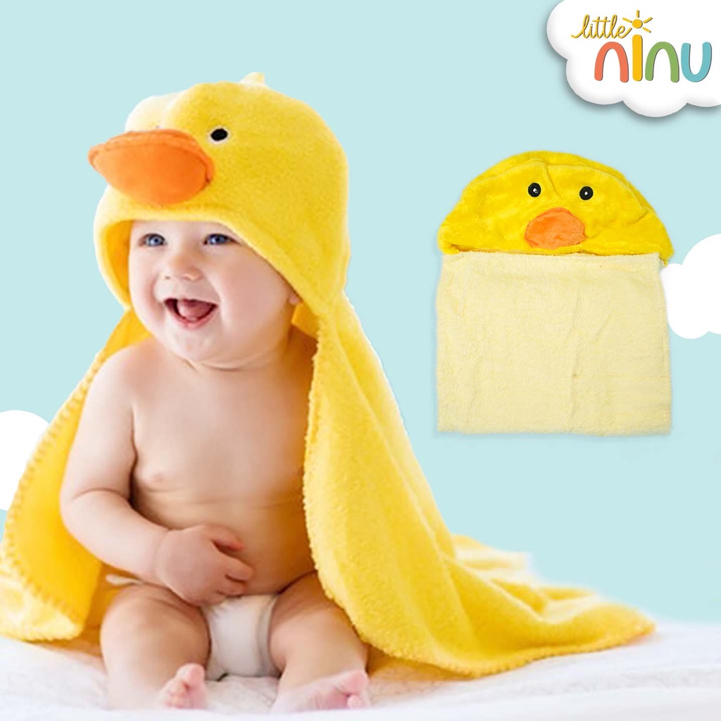 Little Ninu Handuk Ponco Hoodie Karakter Anak 0002