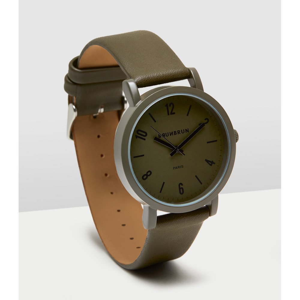 JAM TANGAN BRUNBRUN PARIS NATHAN WATCH IMPORT DISKON MEMBER APR21-OLIVE