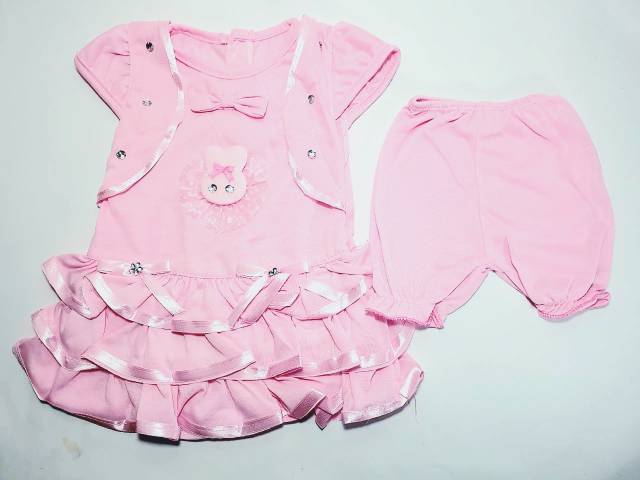 Dress Anak Setelan Baju Gaun Anak Perempuan Boneka Pita Lucu R13