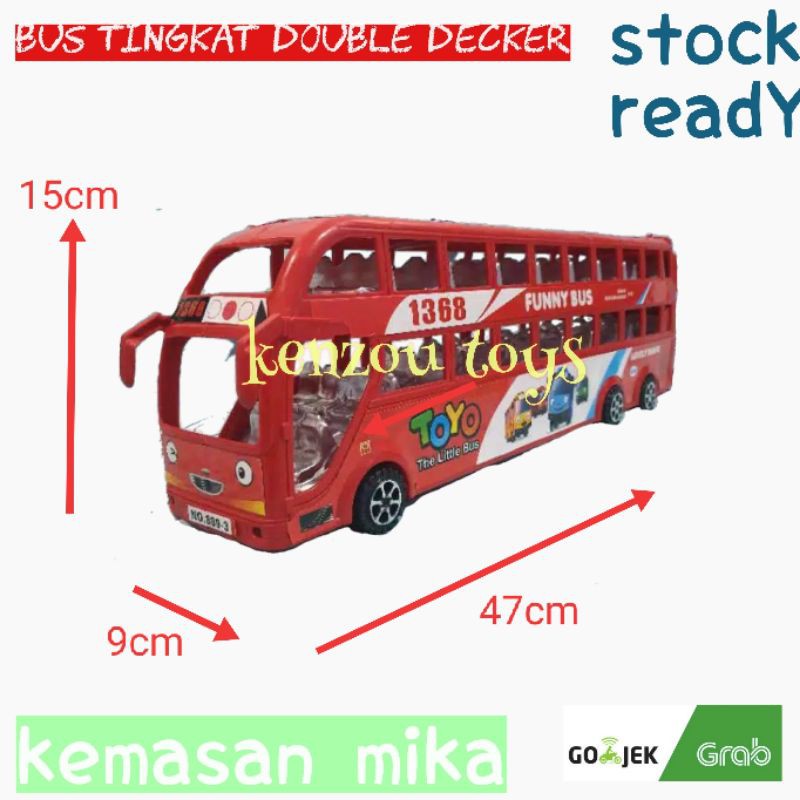 mainan bus tingkat