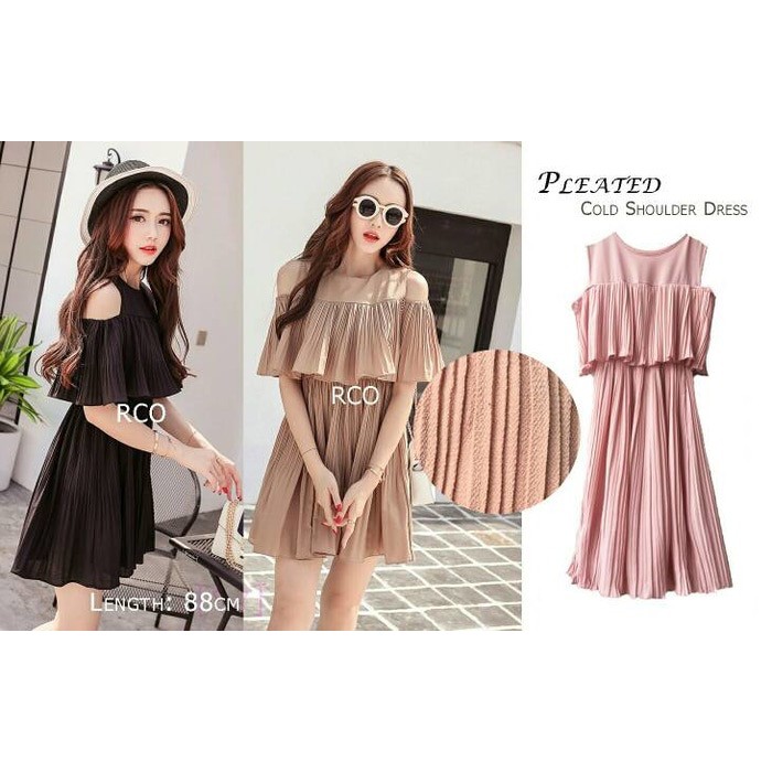 Dress import pleated kode sh606