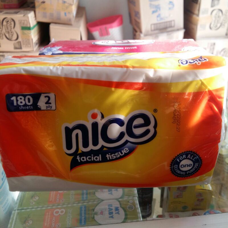 Nice Facial Tissue 2 Ply isi 180 sheets Tisu kering 180 lembar