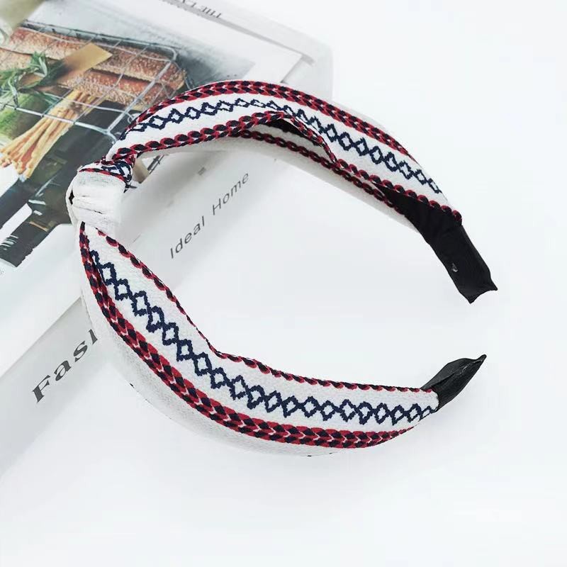 Bando Garis warna Salur - Bando Bandana Simpul Ala Korea - Headband - Bando Bandana Korea Import