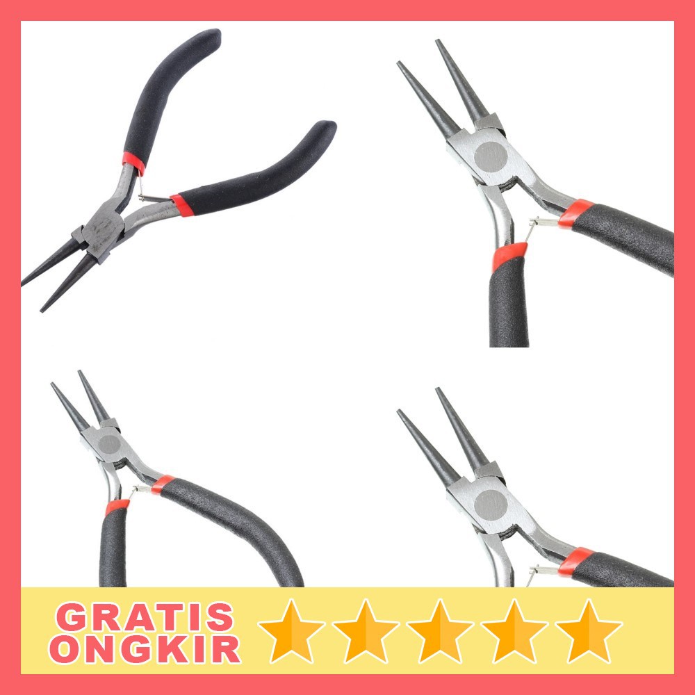 GS8 Tang Kabel Multifungsi Insulated Wire Cable Cutter Round Nose Pliers 12.5CM - M2941 Urijk