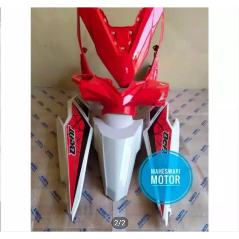 full cover body motor beat new 2016 2019 merah putih