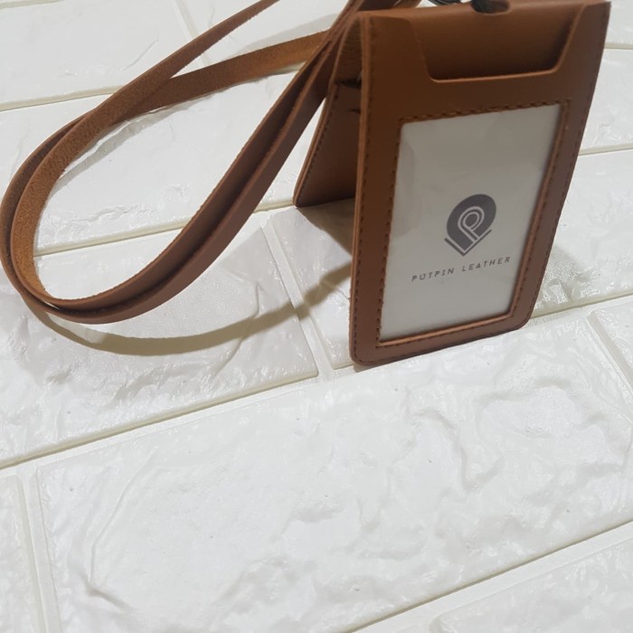 

Promo Bulan Ini Id Card Holder / Name Tag Tipe Double - Faux Leather / Kulit Murah
