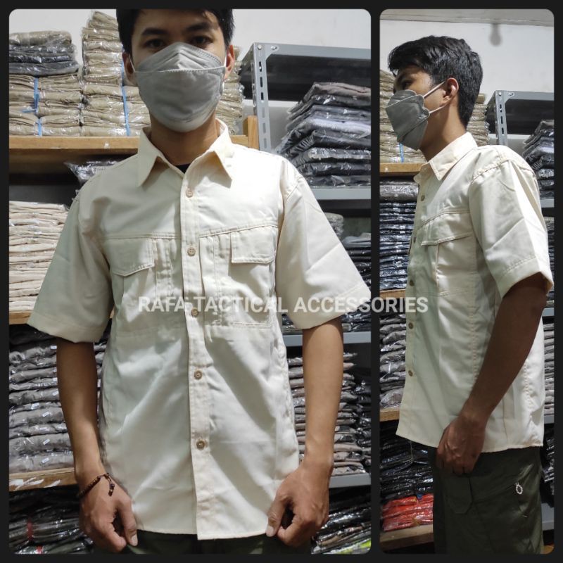 Kemeja Satpol PP Cream / Kemeja Satgas Pol PP