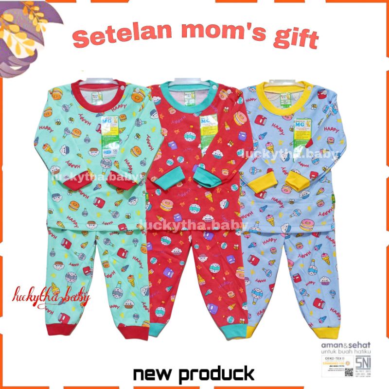 3pcs_ setelan panjang MOM'S GIFT pinguin series PANJANG S.M.L.XL / PIAMA ANAK  / STL MOM GIF/PIAMA MOM GIF