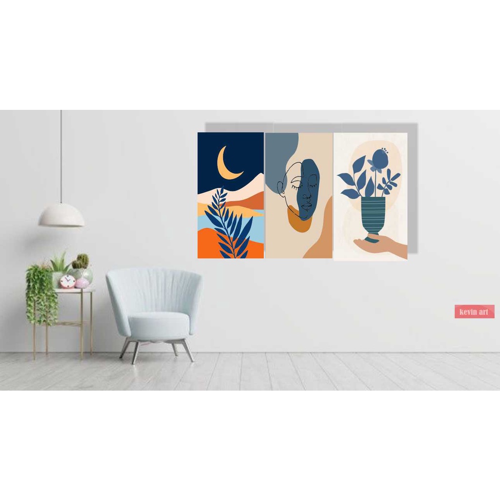 Hiasan Dinding Gambar Aesthetic Pajangan Ruang Tamu Dekorasi Kamar Tidur Walldecor Poster Kayu Tema Etnik Unik Artistik