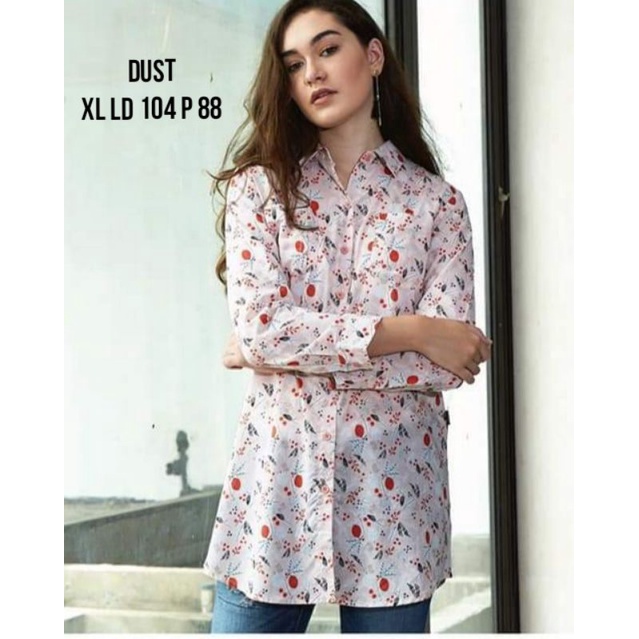 Kemeja Blus Tunik Wanita Dust Jeans