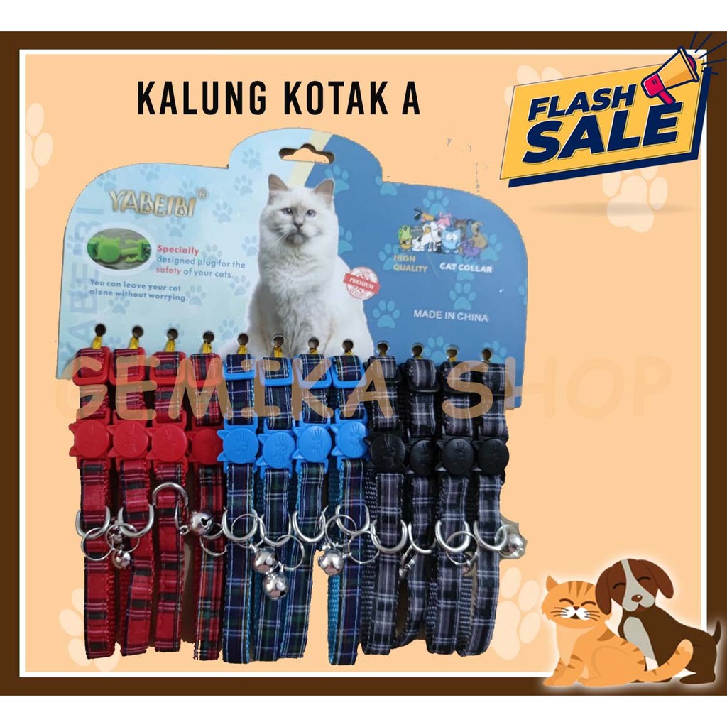 KALUNG ANJING KUCING MOTIF KOTAK