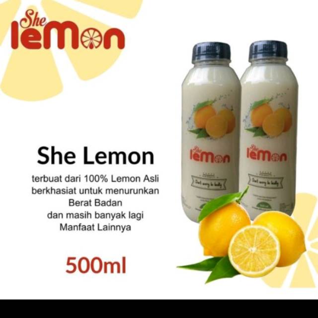 

She lemon - minuman Pure lemon Kuning 500 ml