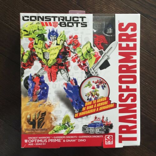 TRANSFORMER Construct Bot OPTIMUS PRIME & GNAW DINO ORIGINAL